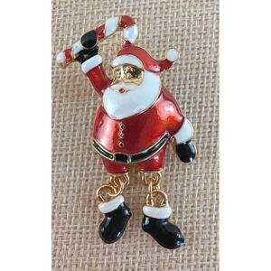 Vintage Gold Tone Wire‎ Filigree Fish Brooch Green Stone Body Ocean Sea...